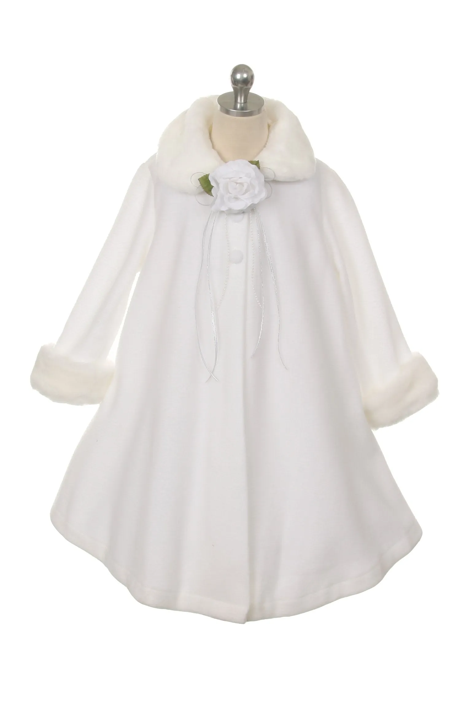 127 Fleece Cape-Style Girls Coat
