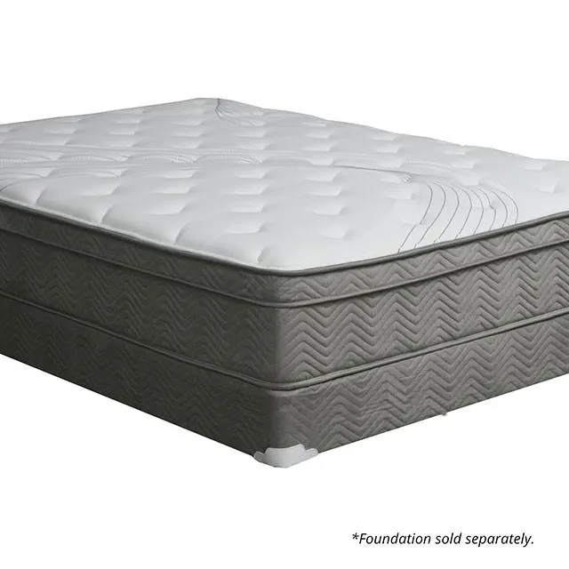 AFTON White/Gray 12" Euro Box Pocket Coil, Cal.King