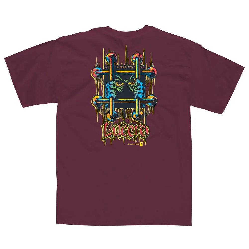 BLACK LABEL T-SHIRT LUCERO OG BARS BURGUNDY