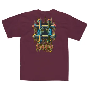 BLACK LABEL T-SHIRT LUCERO OG BARS BURGUNDY