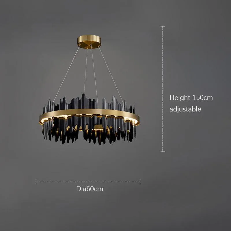 Black modern chandelier