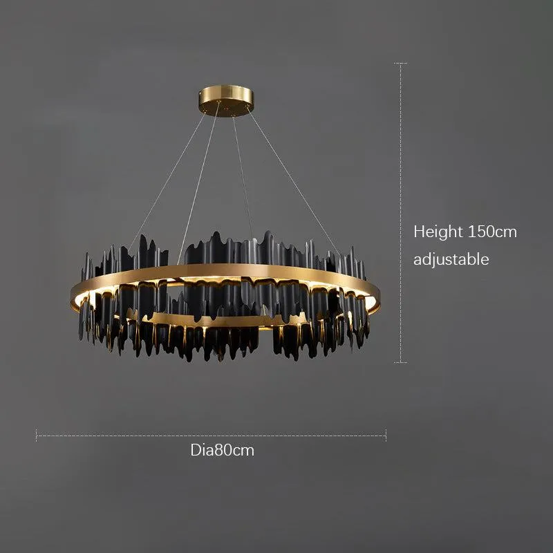 Black modern chandelier