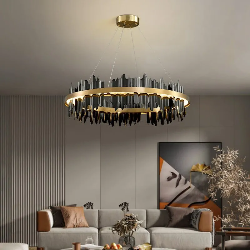Black modern chandelier