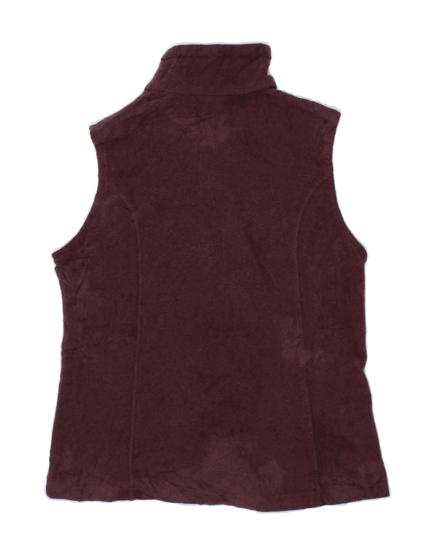 COLUMBIA Womens Fleece Gilet UK 16 Large Burgundy