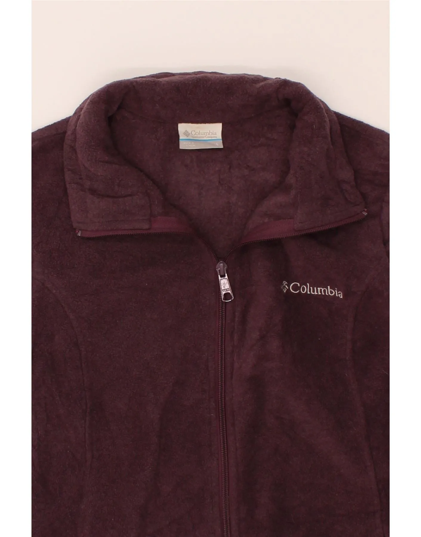 COLUMBIA Womens Fleece Gilet UK 16 Large Burgundy