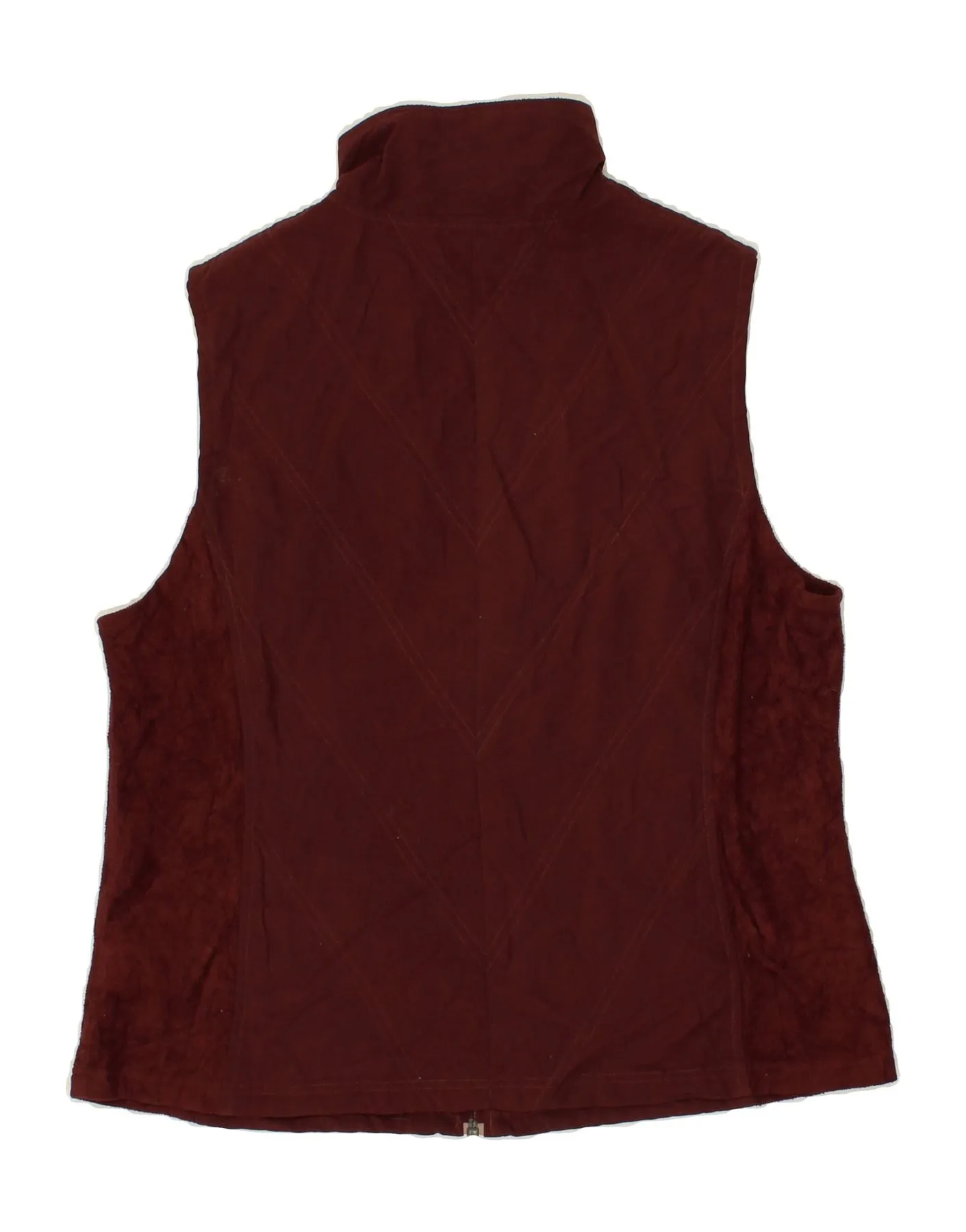 COLUMBIA Womens Gilet UK 16 Large Burgundy Polyester