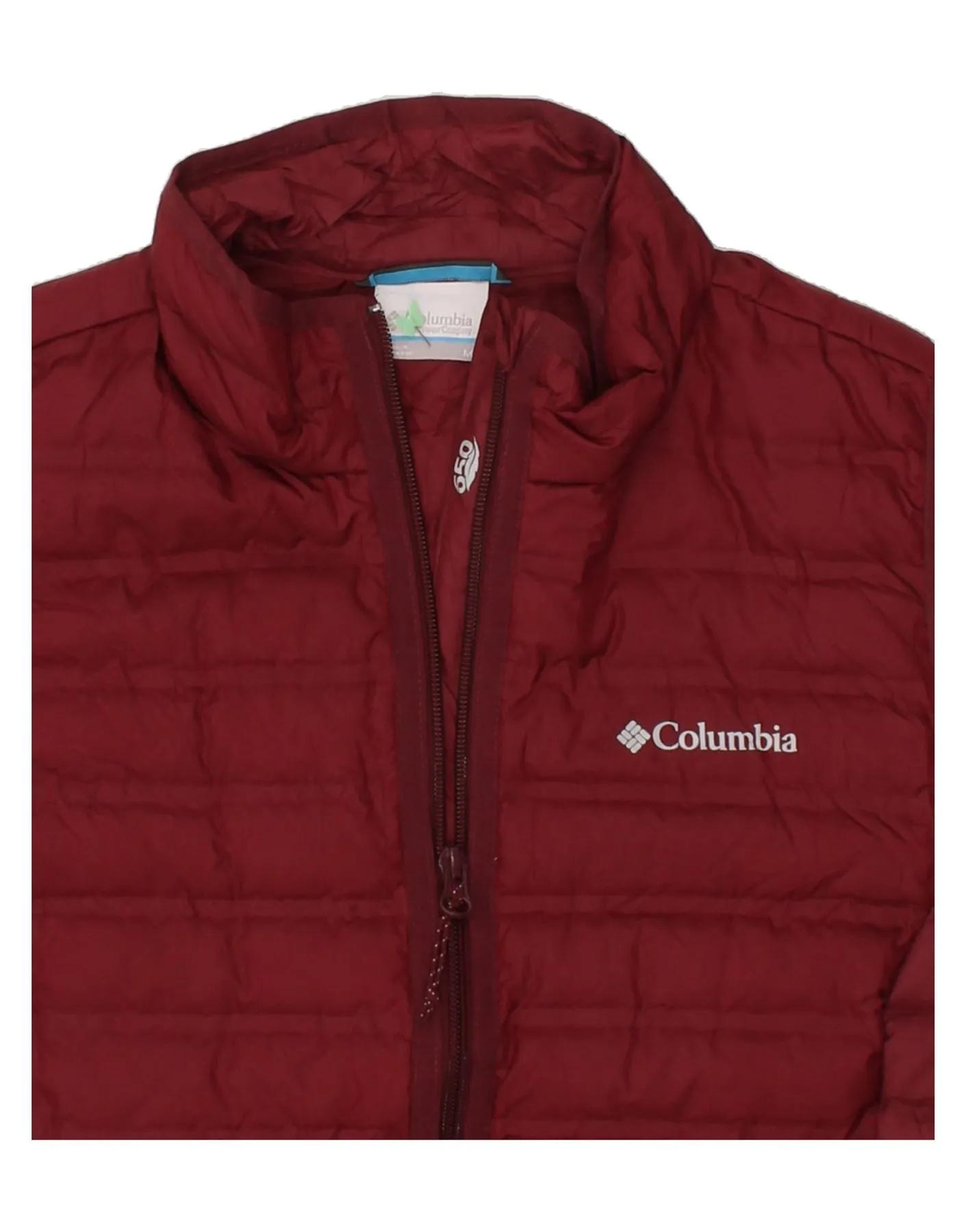 COLUMBIA Womens Padded Gilet UK 14 Medium Burgundy Polyester