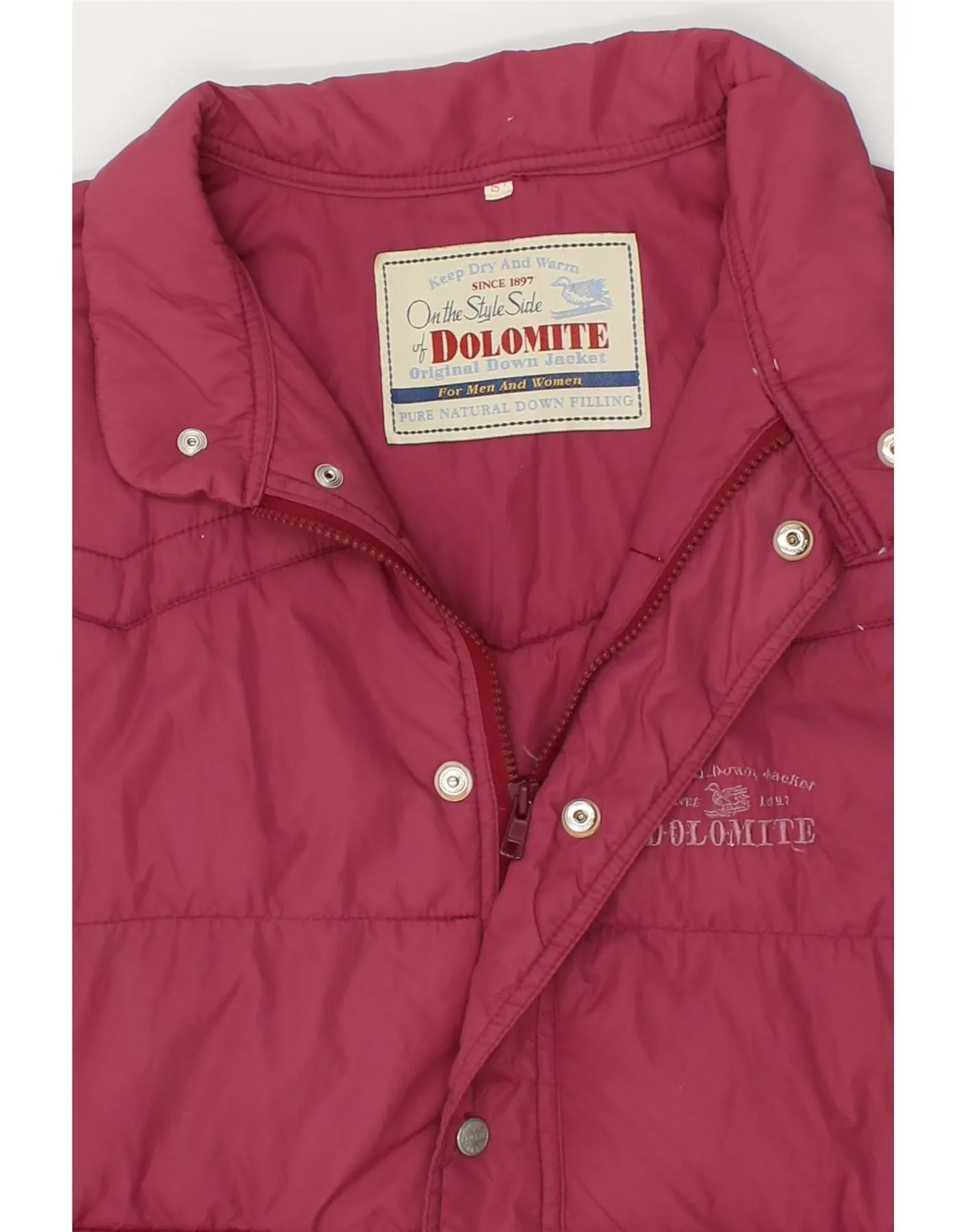 DOLOMITE Mens Padded Gilet UK 36 Small Burgundy