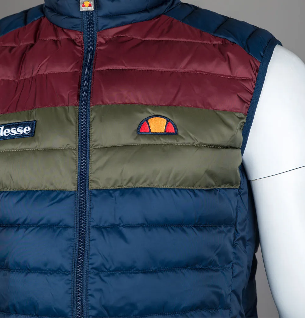 Ellesse Bardy Colour Block Gilet Navy