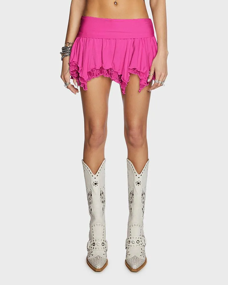 Emcour Balletcore Mini Ruffle Skirt