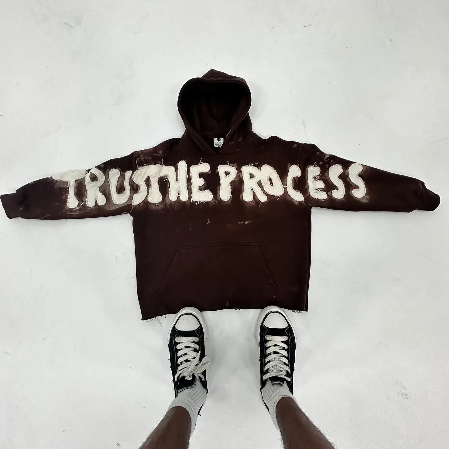Fashionable and personalized street style letter pattern hoodie set
