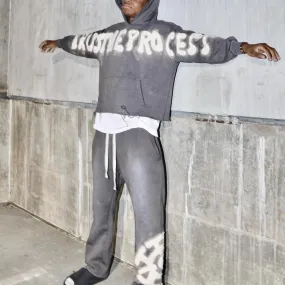 Fashionable and personalized street style letter pattern hoodie set