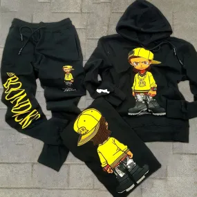 Fashionable Casual Printed Long Sleeve Hoodie Set