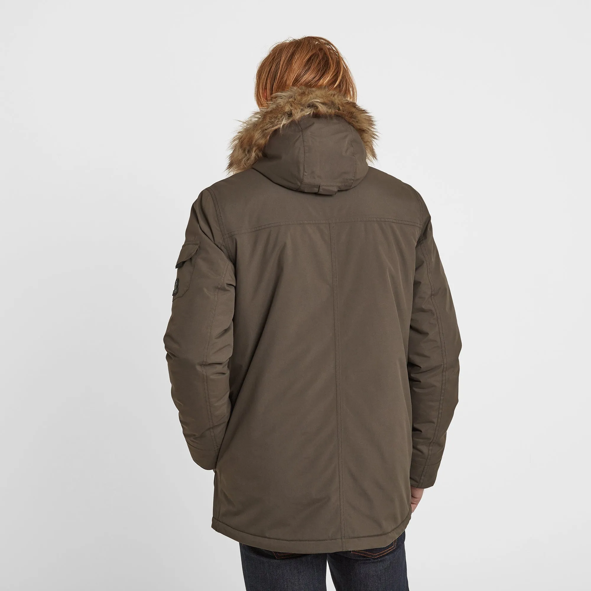 Garrick Mens Waterproof Parka - Dark Khaki