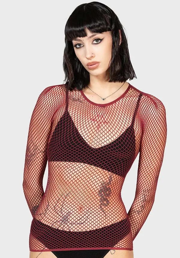 Hellrazor [Burgundy] | FISHNET TOP