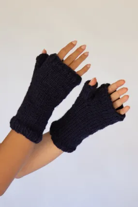 Hobo & Hatch Val Fingerless Gloves - Navy