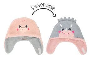 Kids & Baby Reversible Sherpa Hat - Dino Pink Kids & Baby Reversible Sherpa Hat - Dino Pink