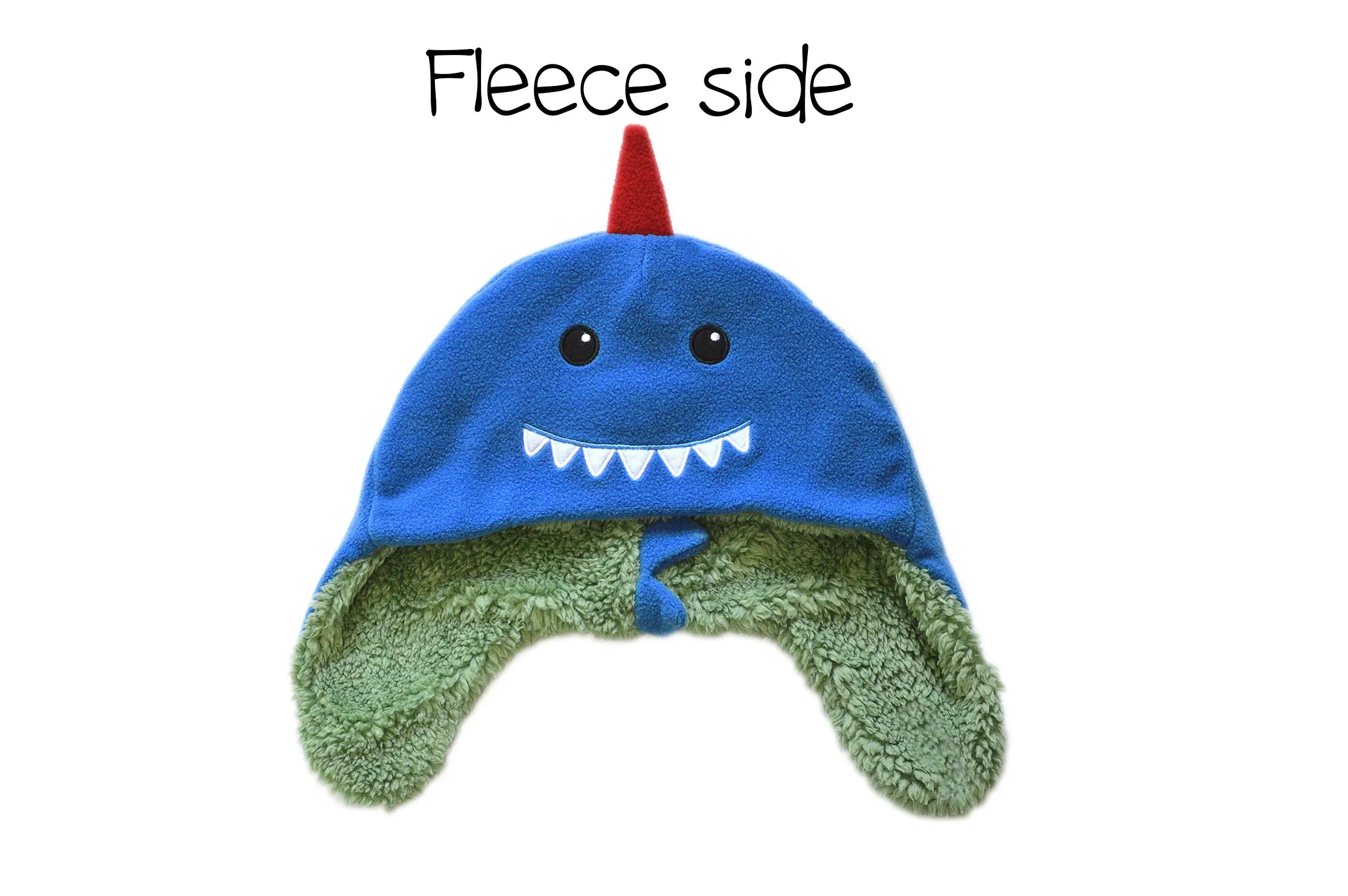 Kids & Baby Reversible Sherpa Hat - Dinosaur & Shark