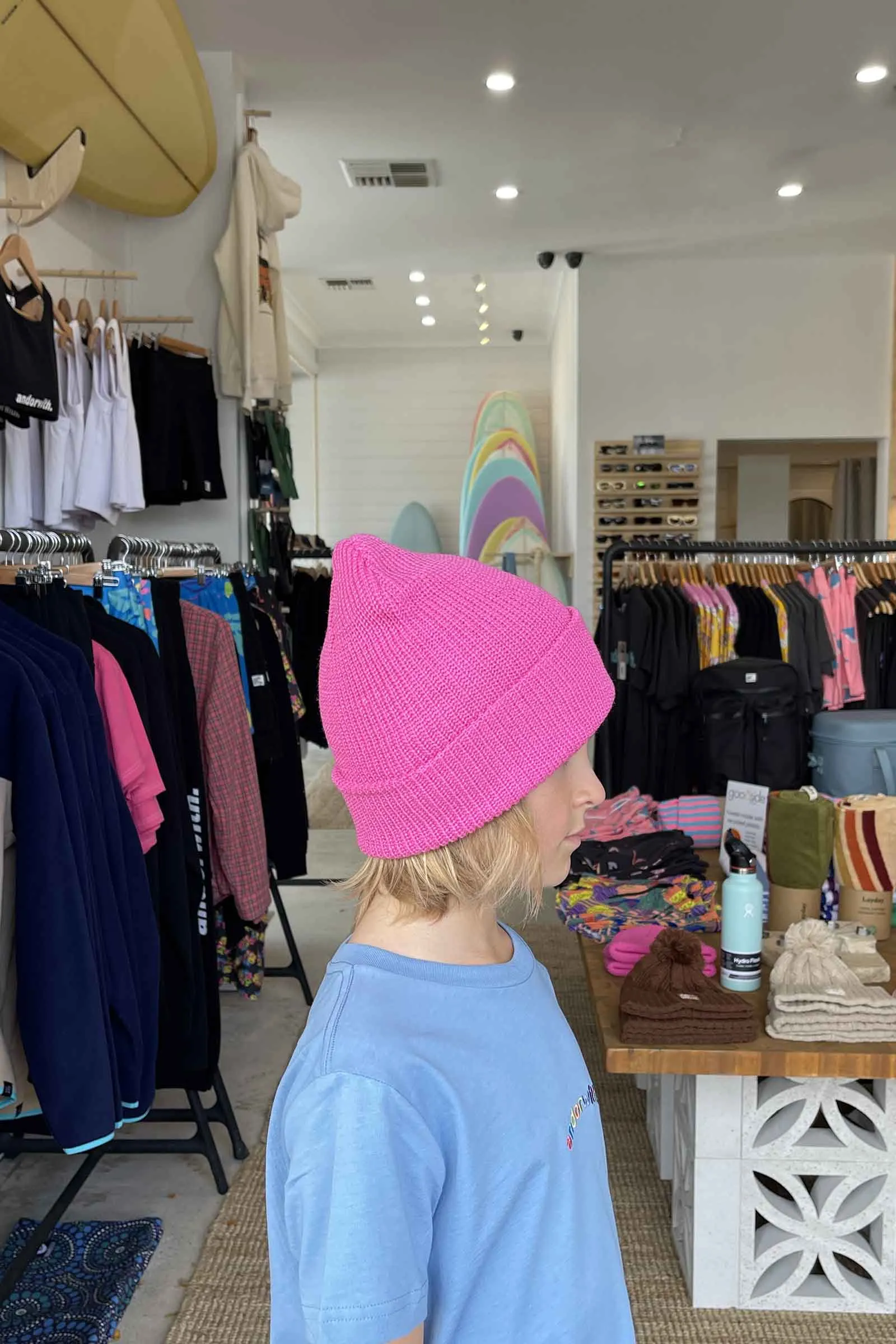 Kids Logo Beanie Pink