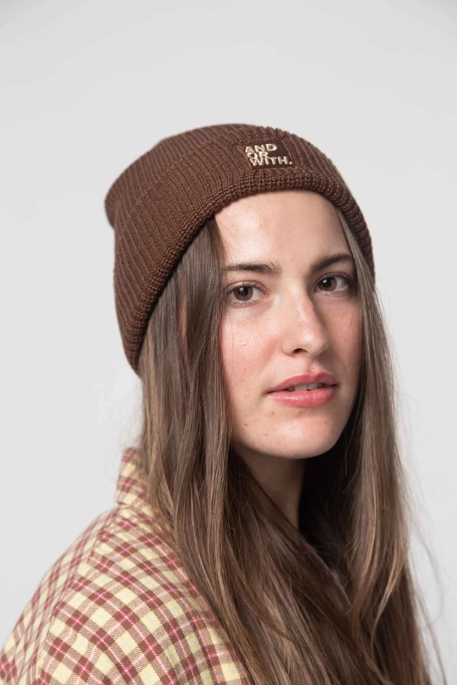 Logo Beanie Brown