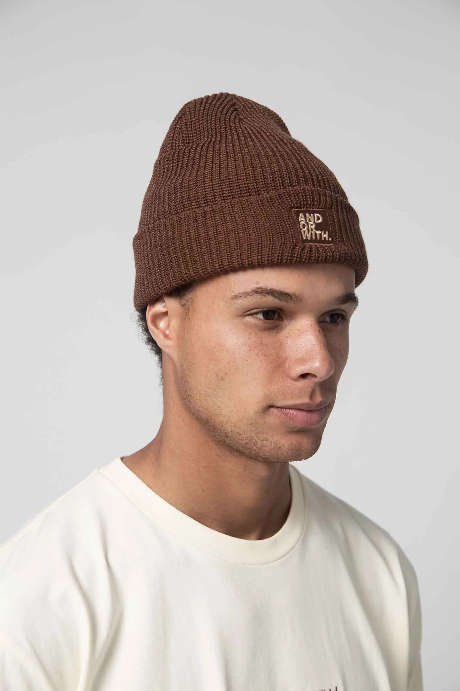 Logo Beanie Brown