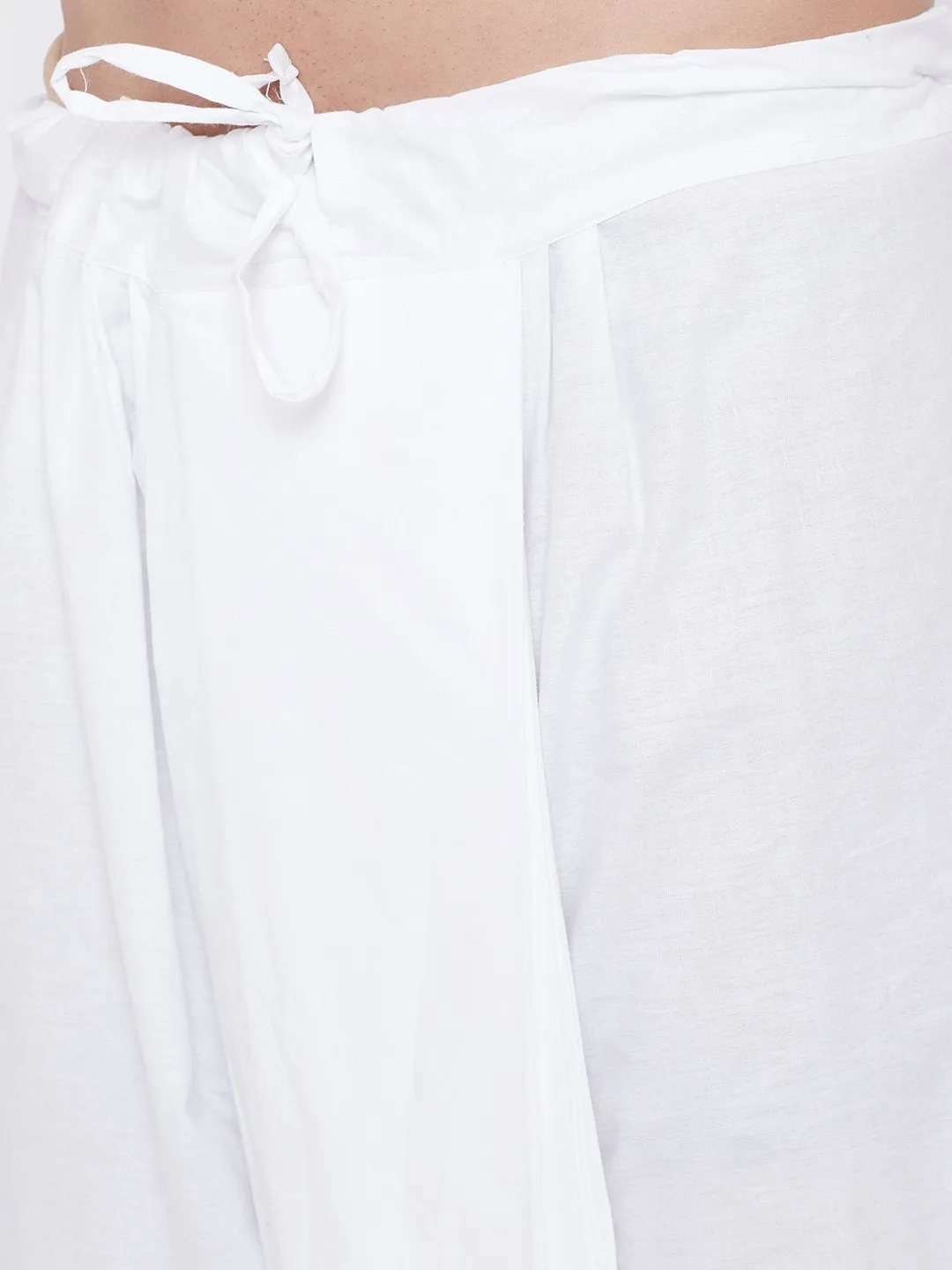 Men's White Cotton Kurta And Dhoti Set - Vastramay