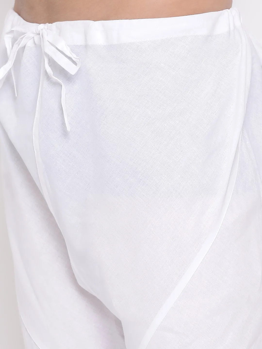 Men's White Pure Cotton Kurta and Pyjama Set - Vastramay