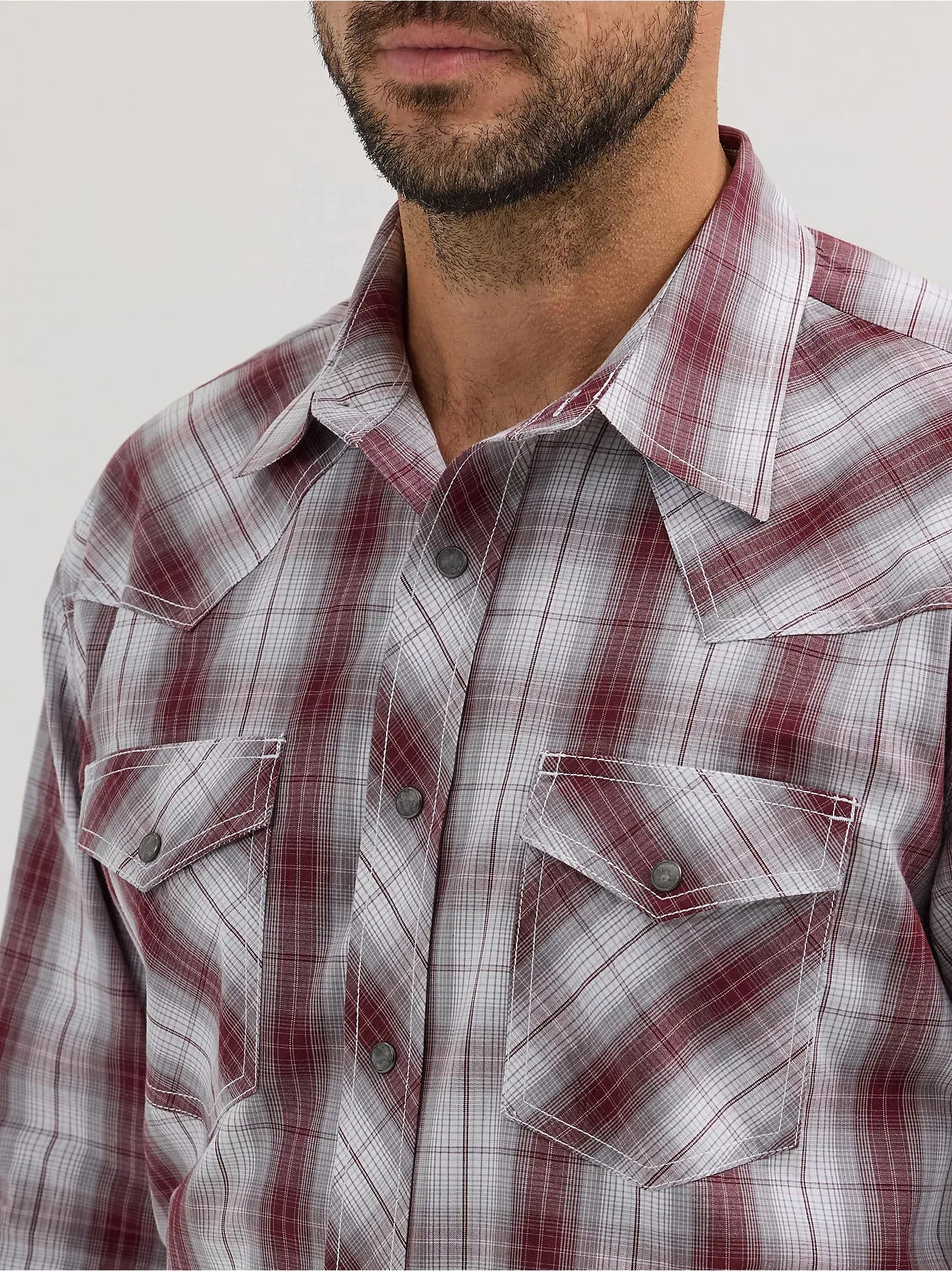 Men's Wrangler 20X® Competition Advanced Comfort Long Sleeve Two Pocket Western Snap Shirt - 112356576