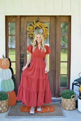 Michelle Maxi Dress in Burgundy