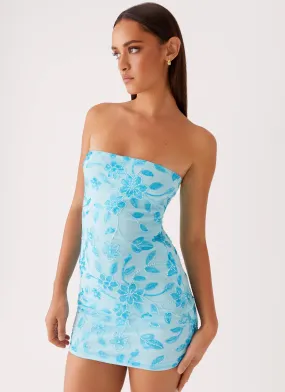 Moorey Beaded Mini Dress - Blue Moorey Beaded Mini Dress - Blue