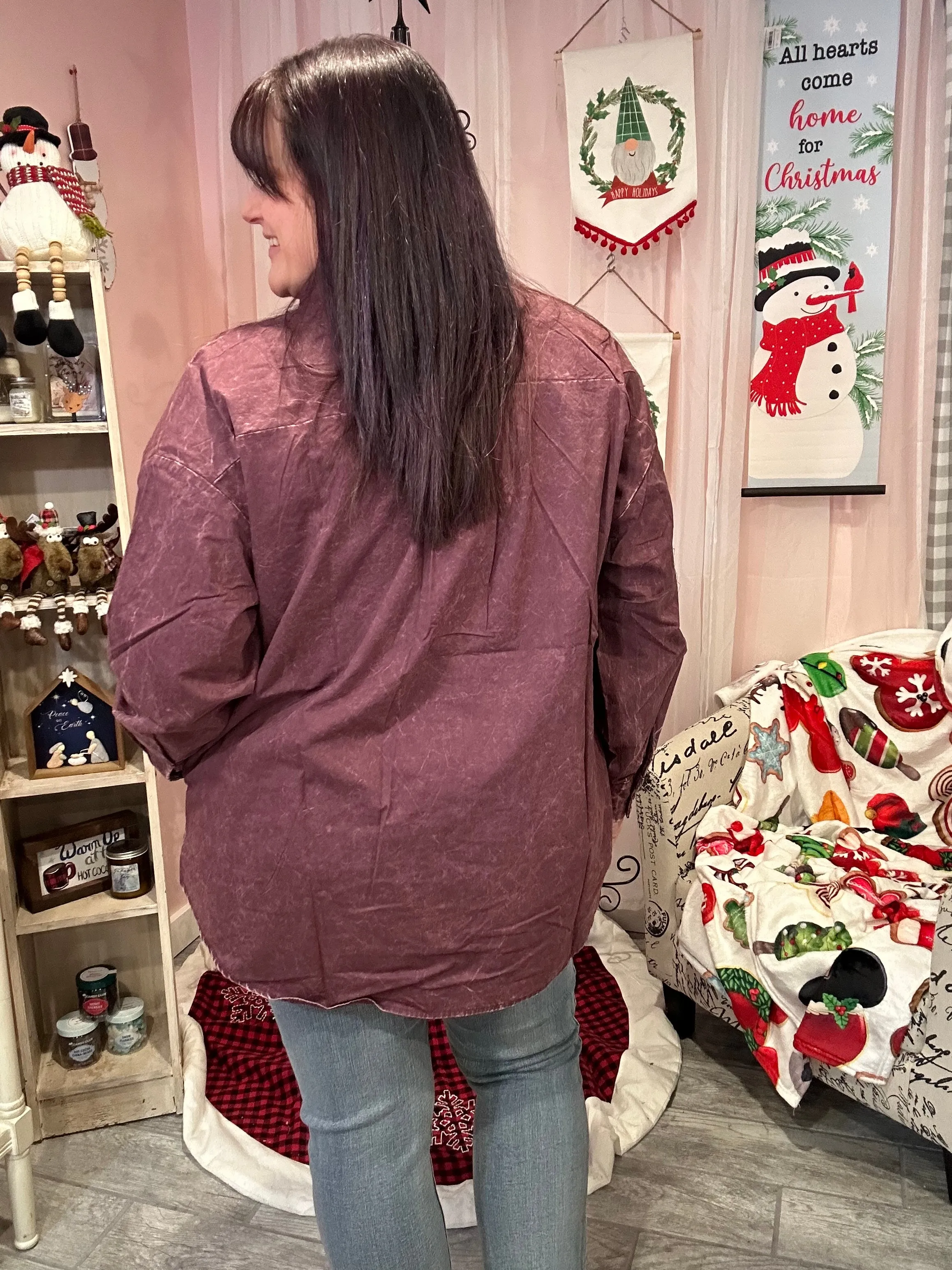 Oversized Vintage Washed Shacket