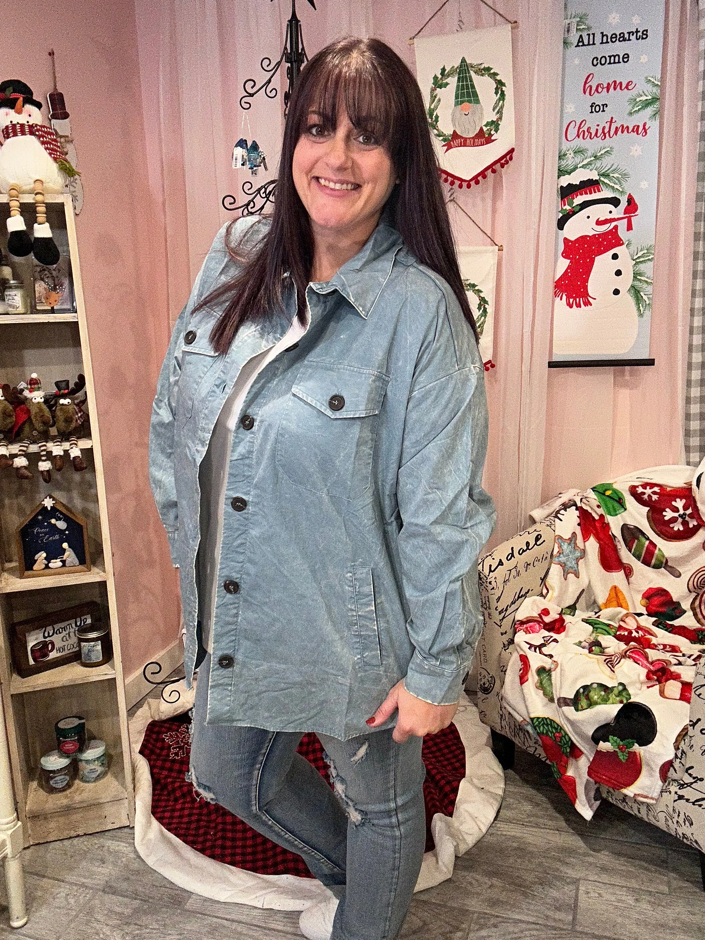 Oversized Vintage Washed Shacket