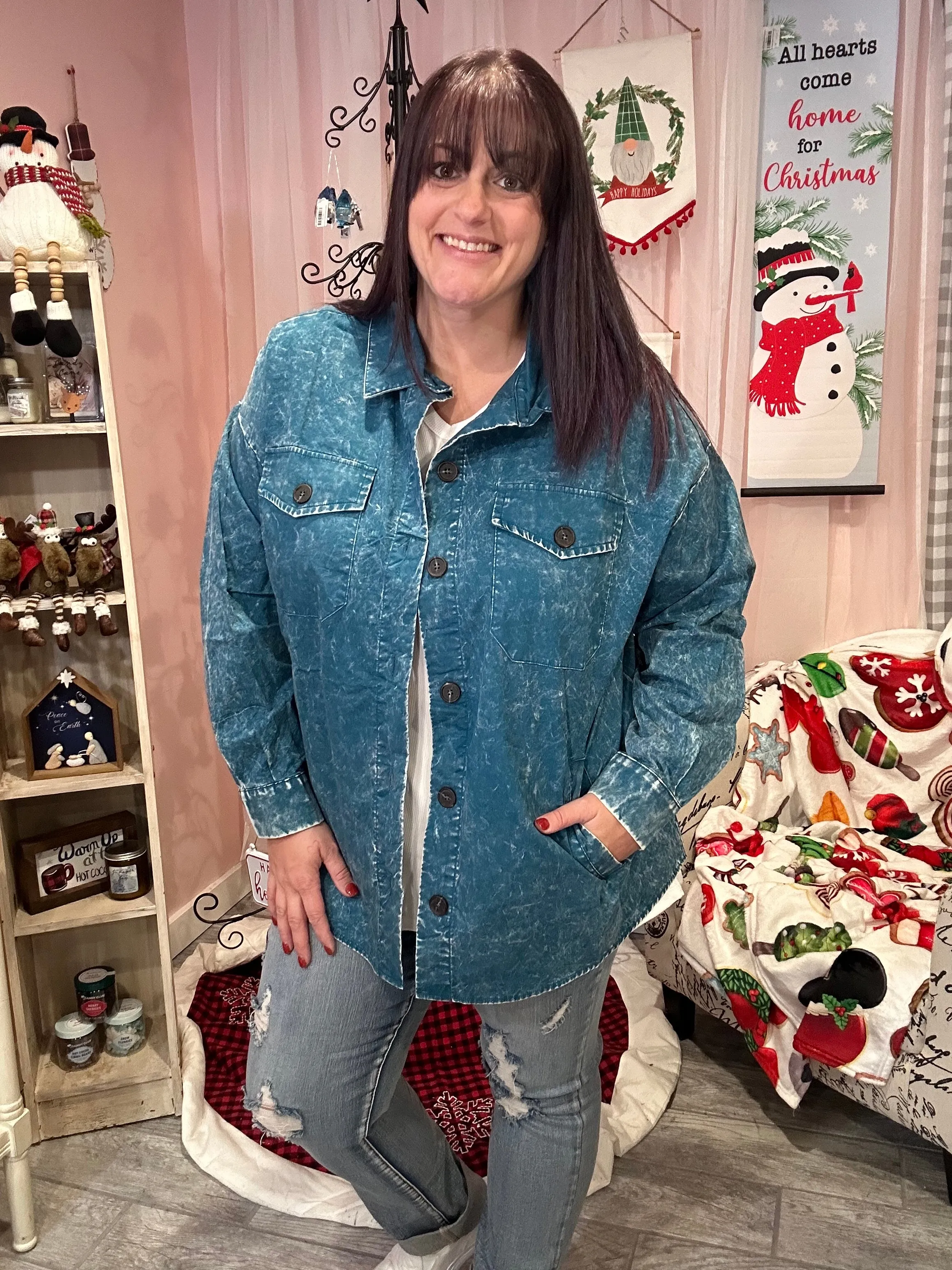Oversized Vintage Washed Shacket