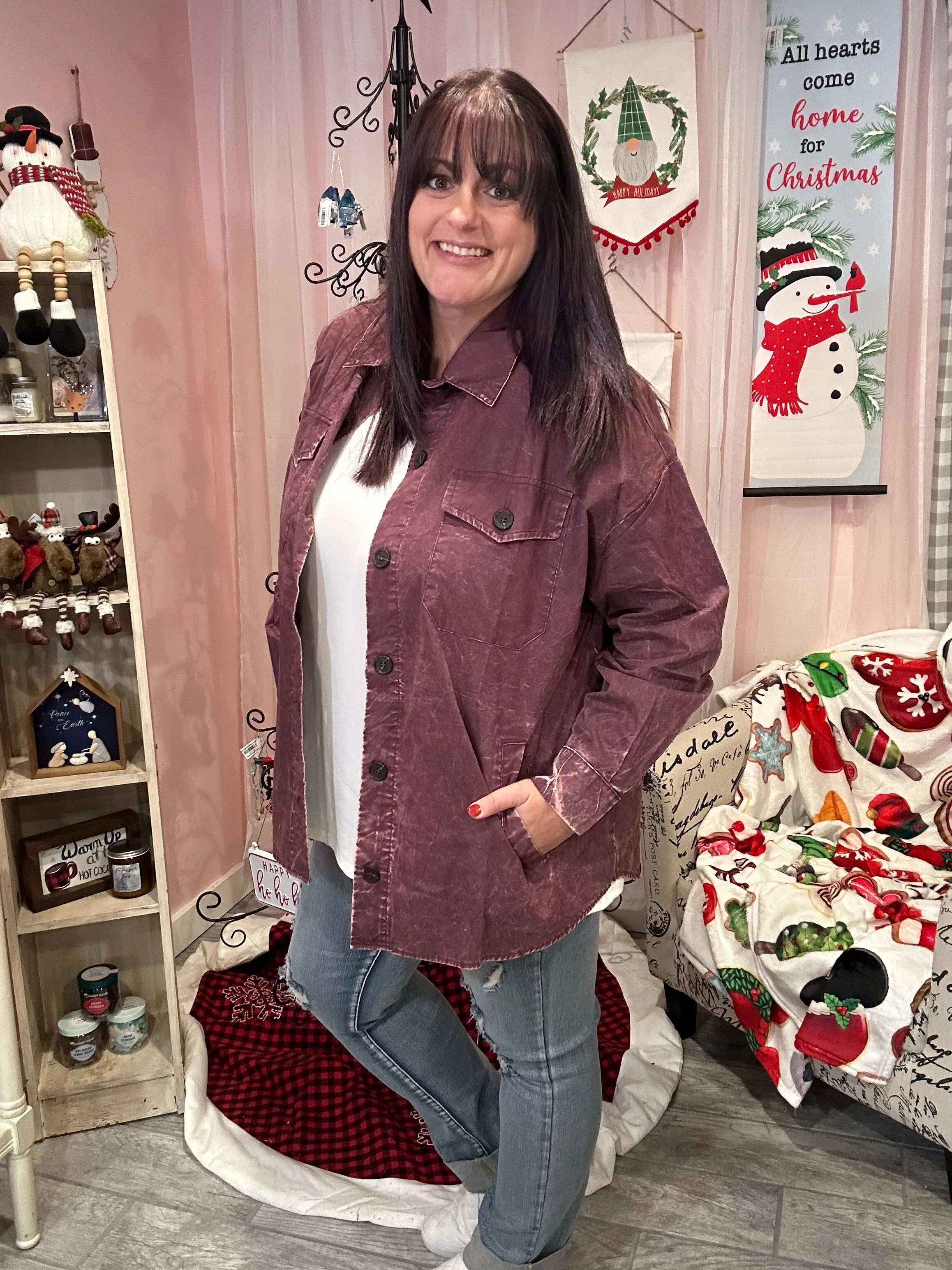 Oversized Vintage Washed Shacket