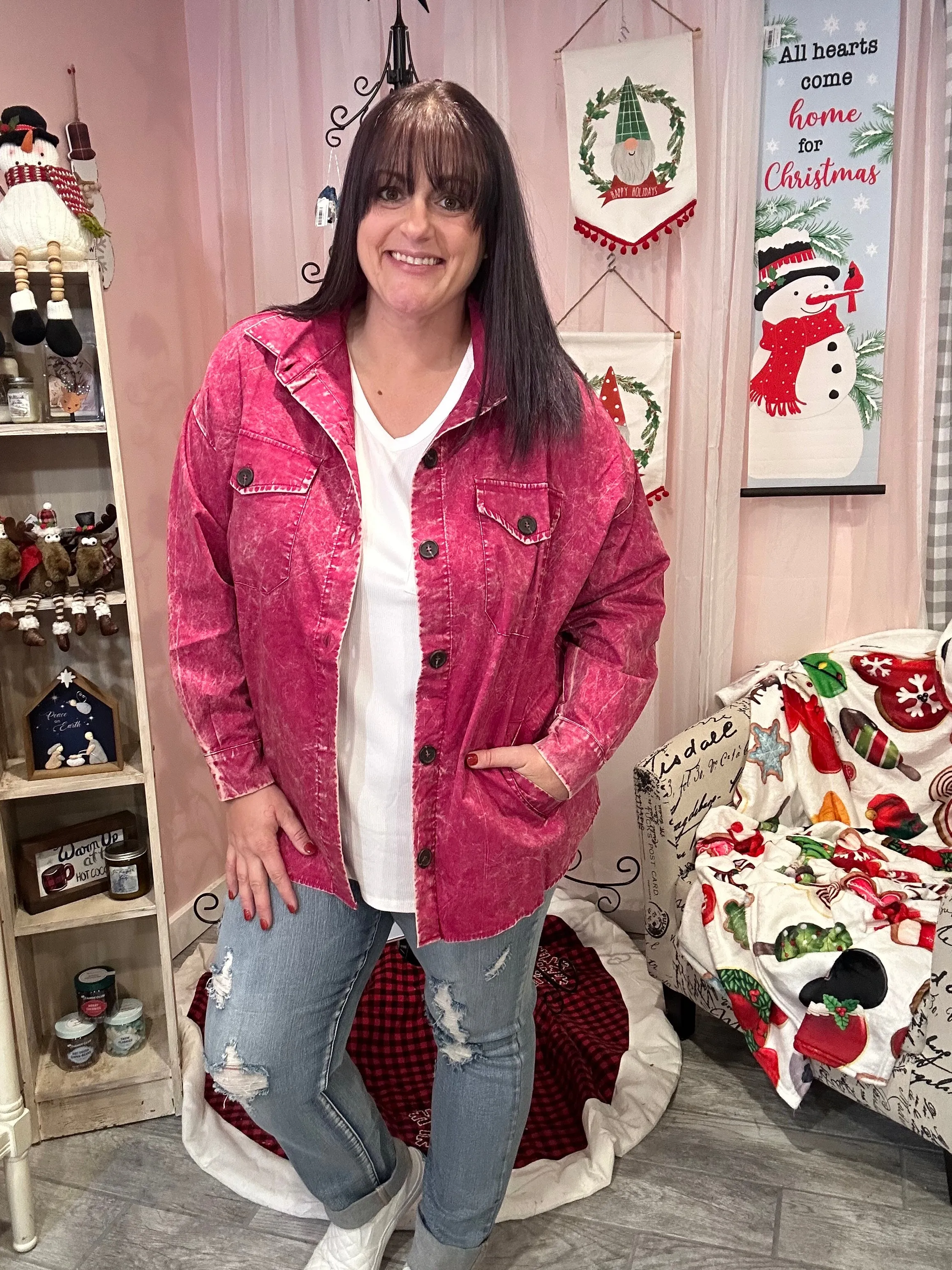 Oversized Vintage Washed Shacket