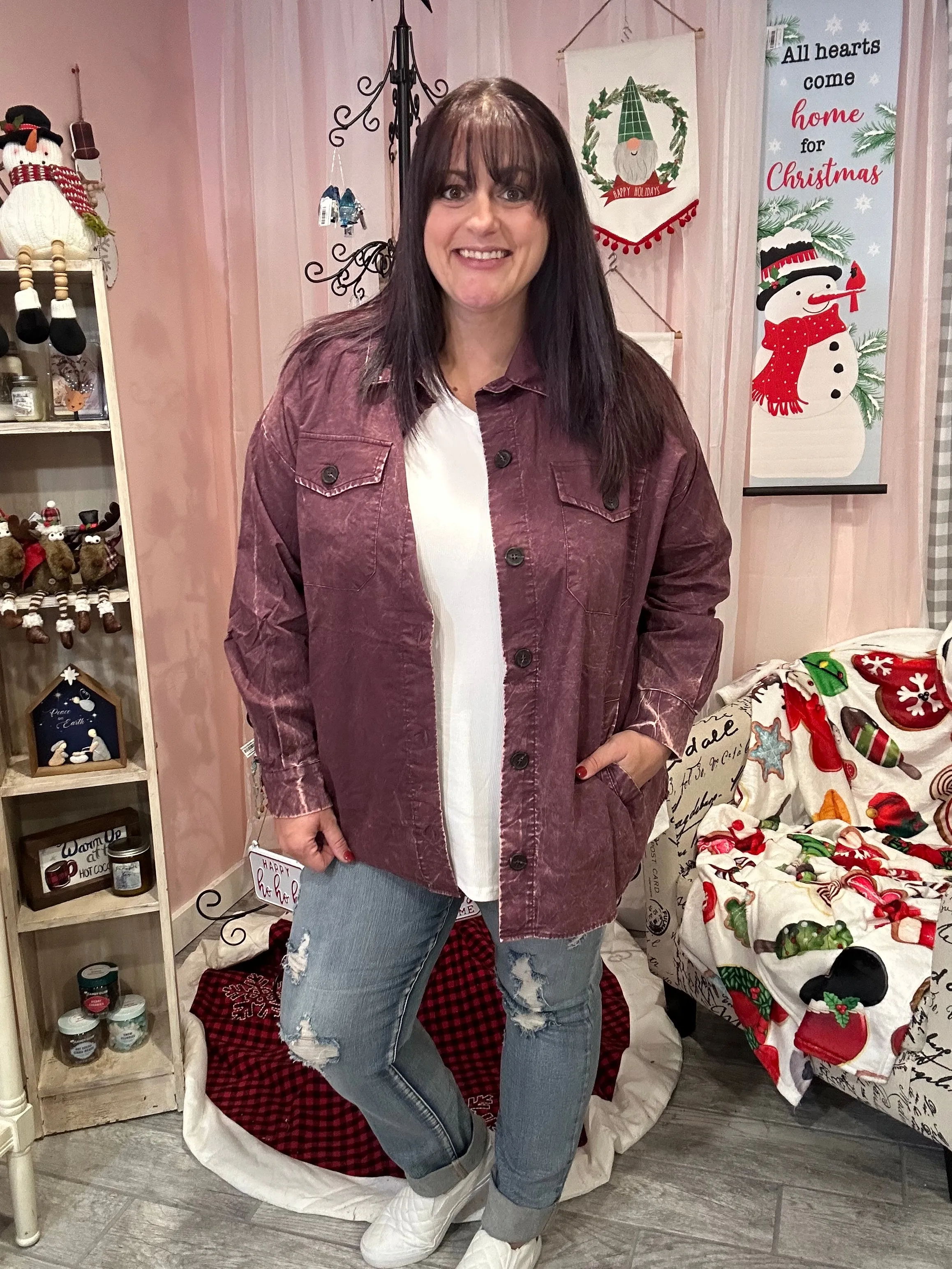 Oversized Vintage Washed Shacket
