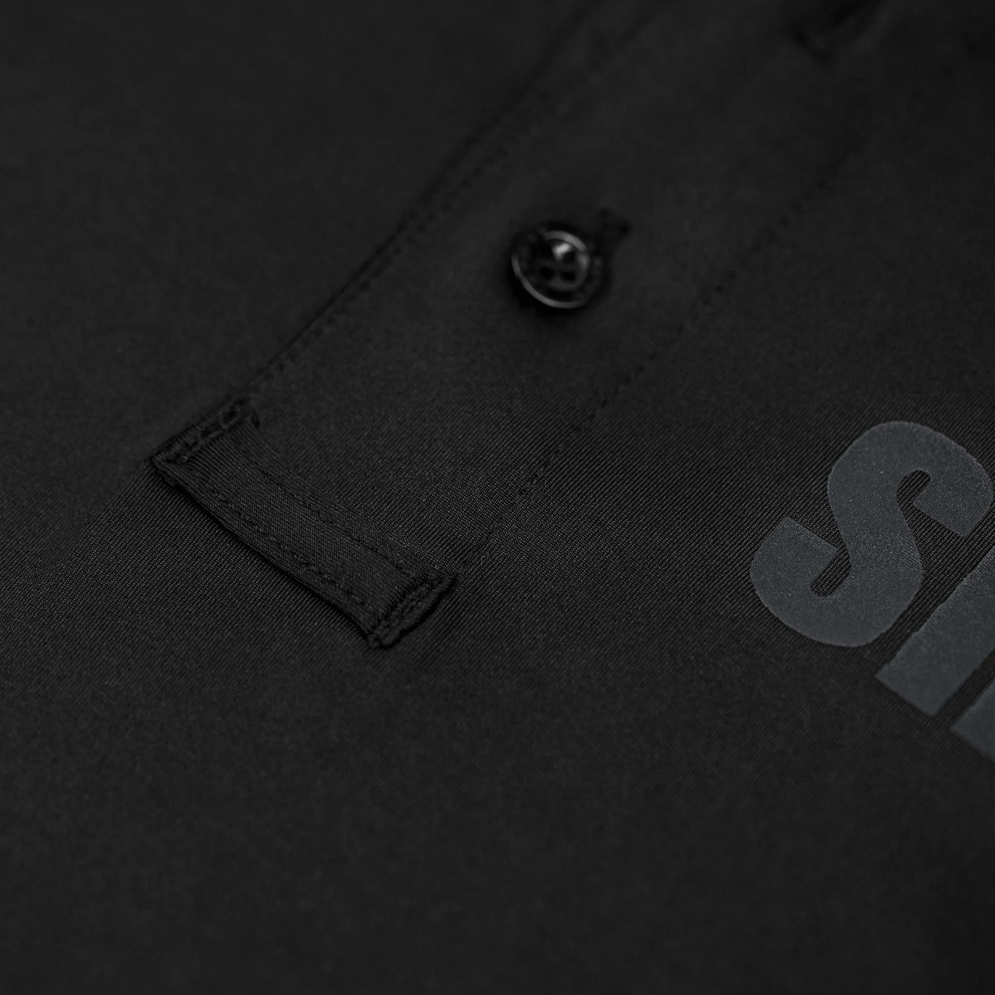 [POLICE] Reflective Men's Performance Polo [BLK/REF]
