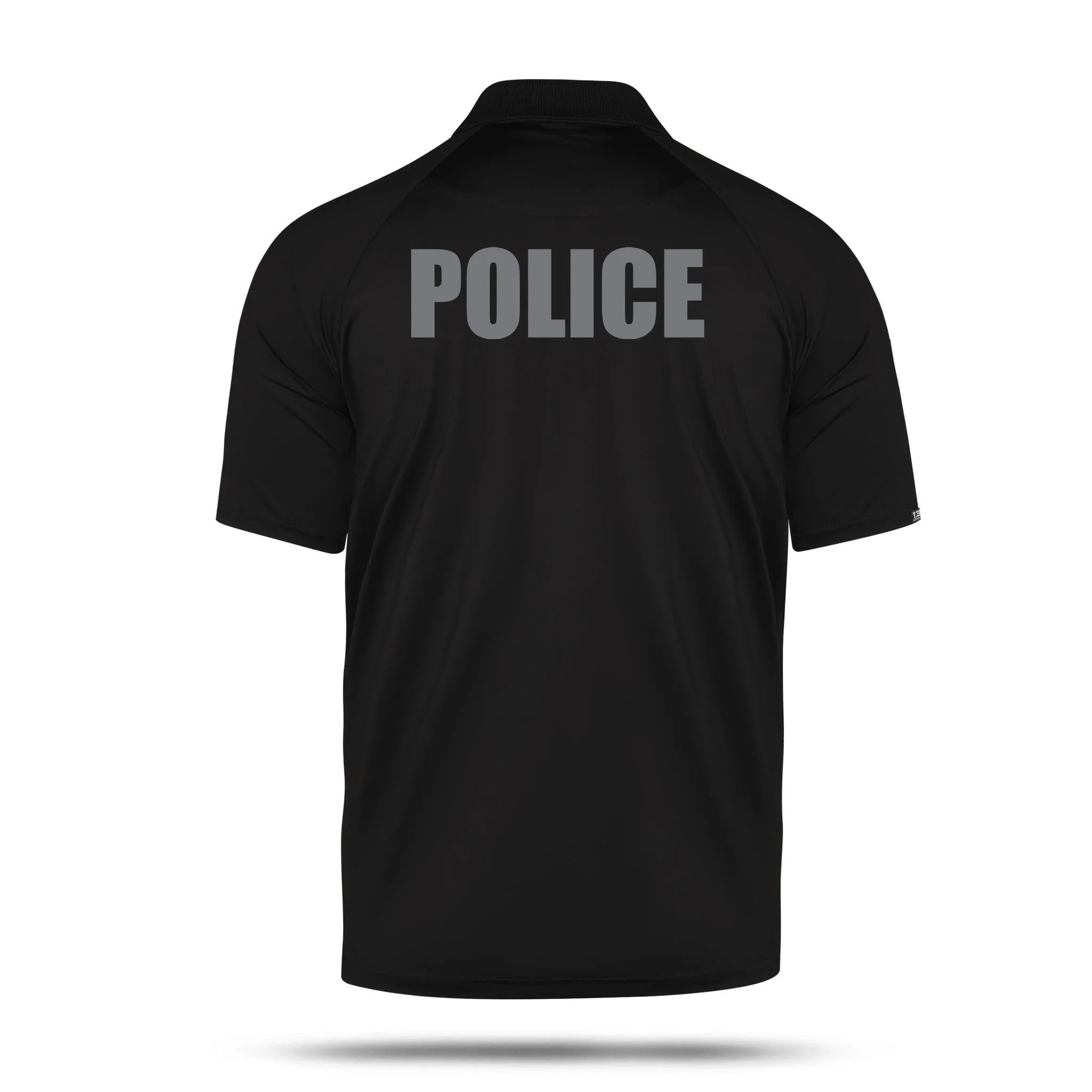 [POLICE] Reflective Men's Performance Polo [BLK/REF]