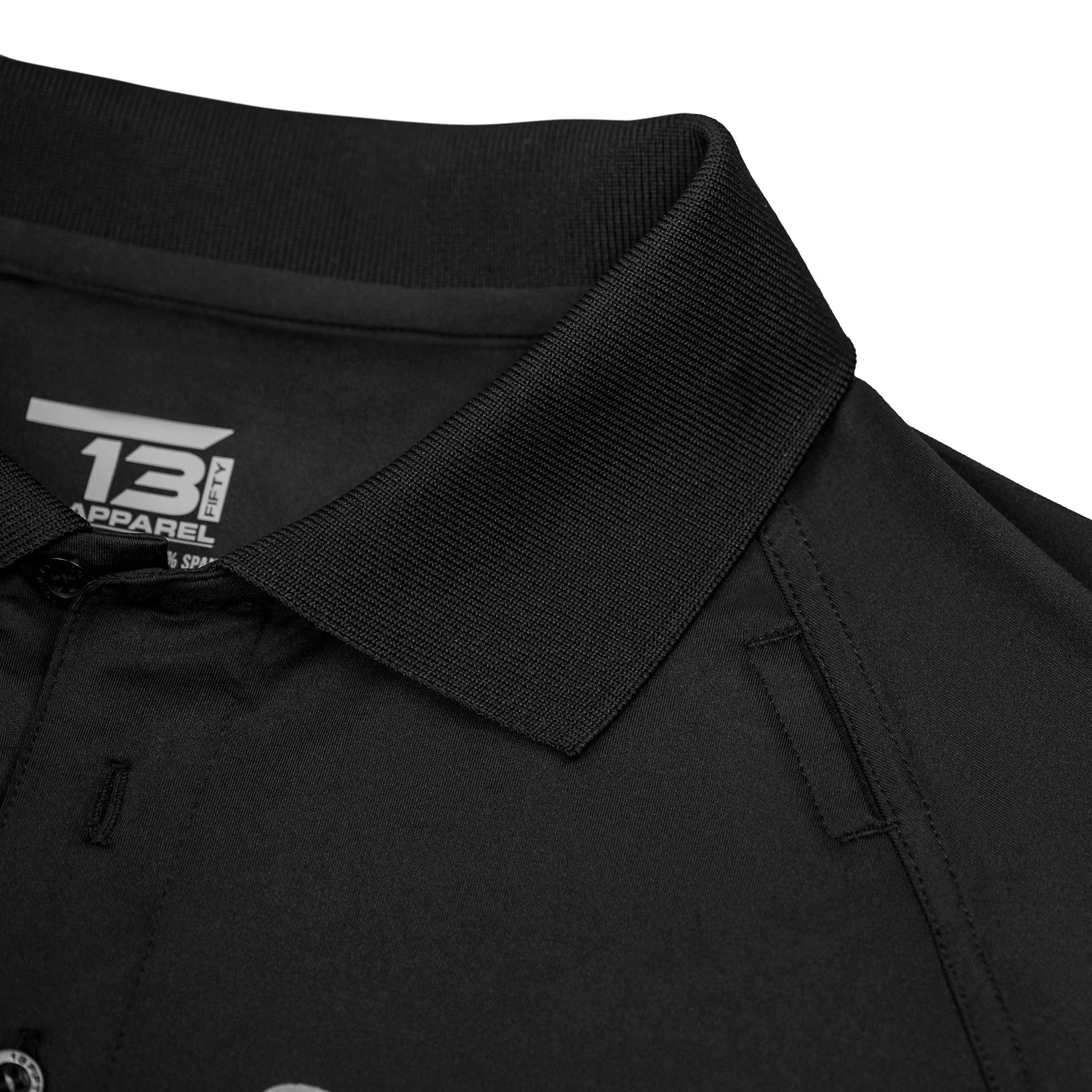 [POLICE] Reflective Men's Performance Polo [BLK/REF]