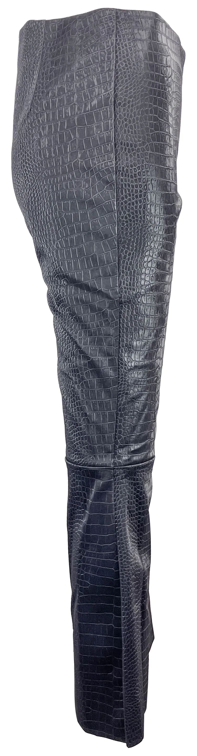RÓHE Vegan Leather Kick Flare Pants in Space