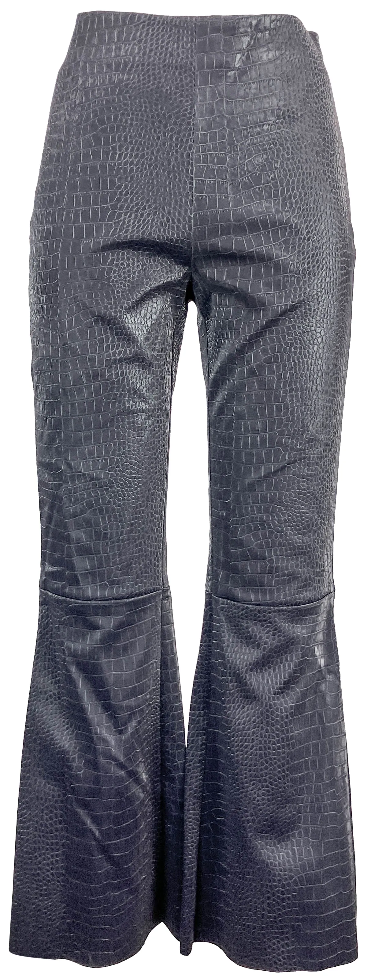 RÓHE Vegan Leather Kick Flare Pants in Space