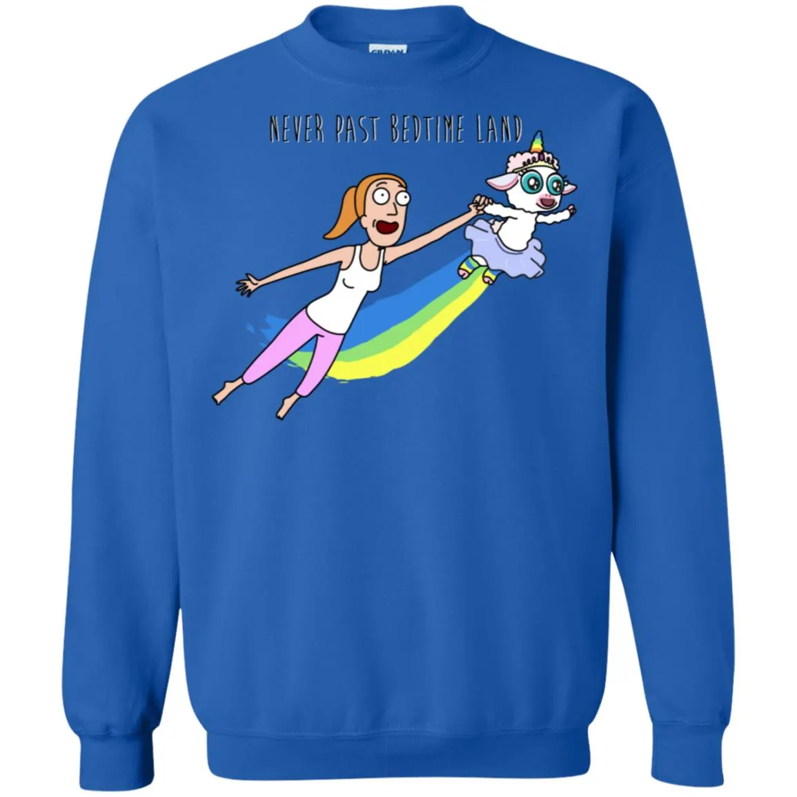 Rick And Morty Summer Never Past Bedtime Land Unisex Crewneck Pullover Sweatshirt