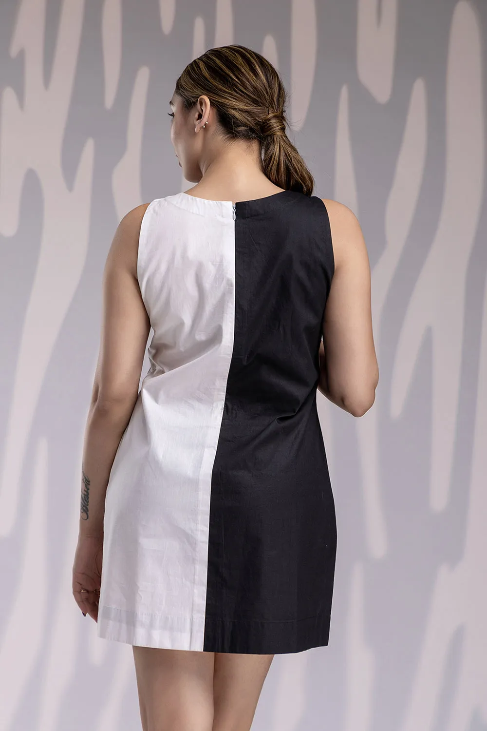 Shift Dress  - Black & White