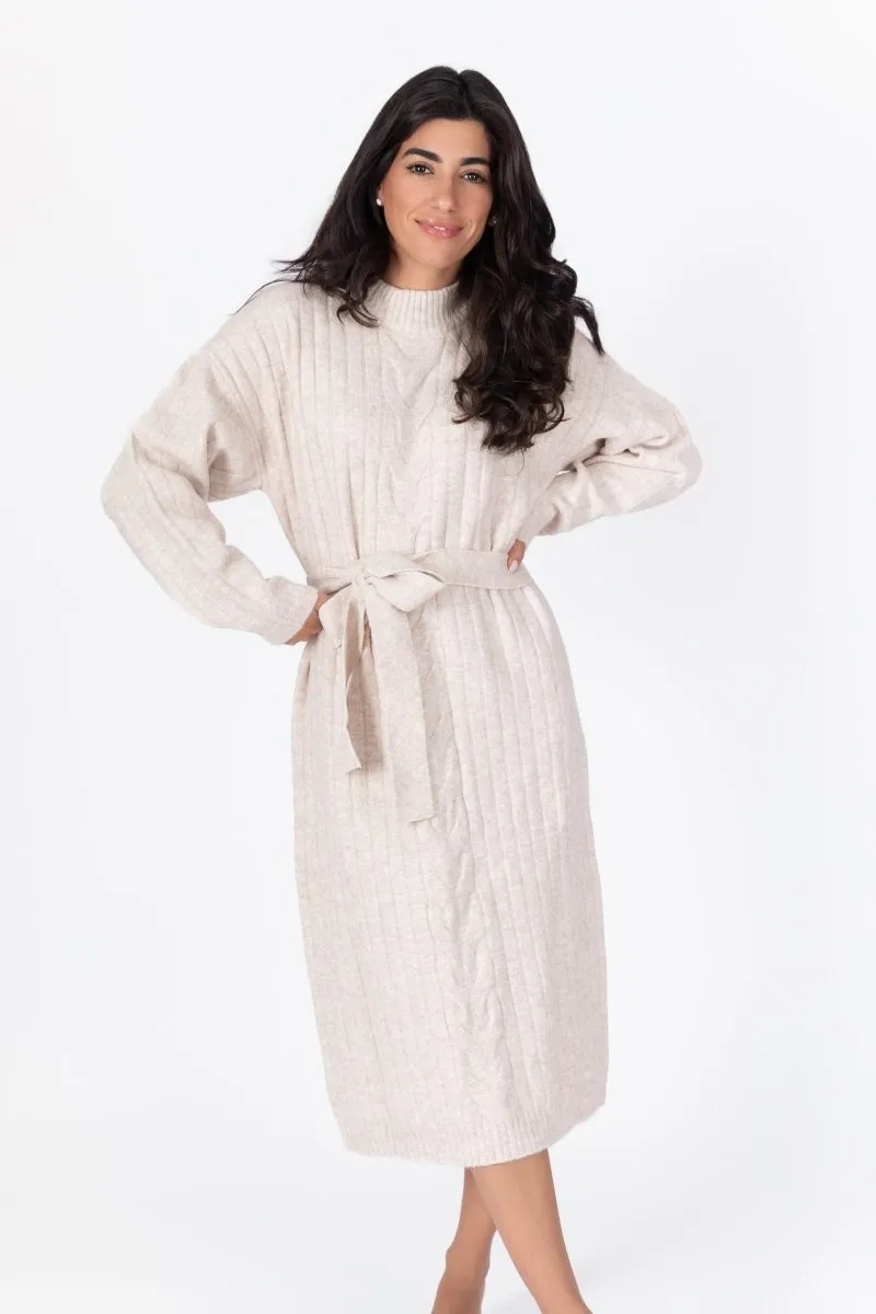SIMONE DRESS 42" (BEIGE)