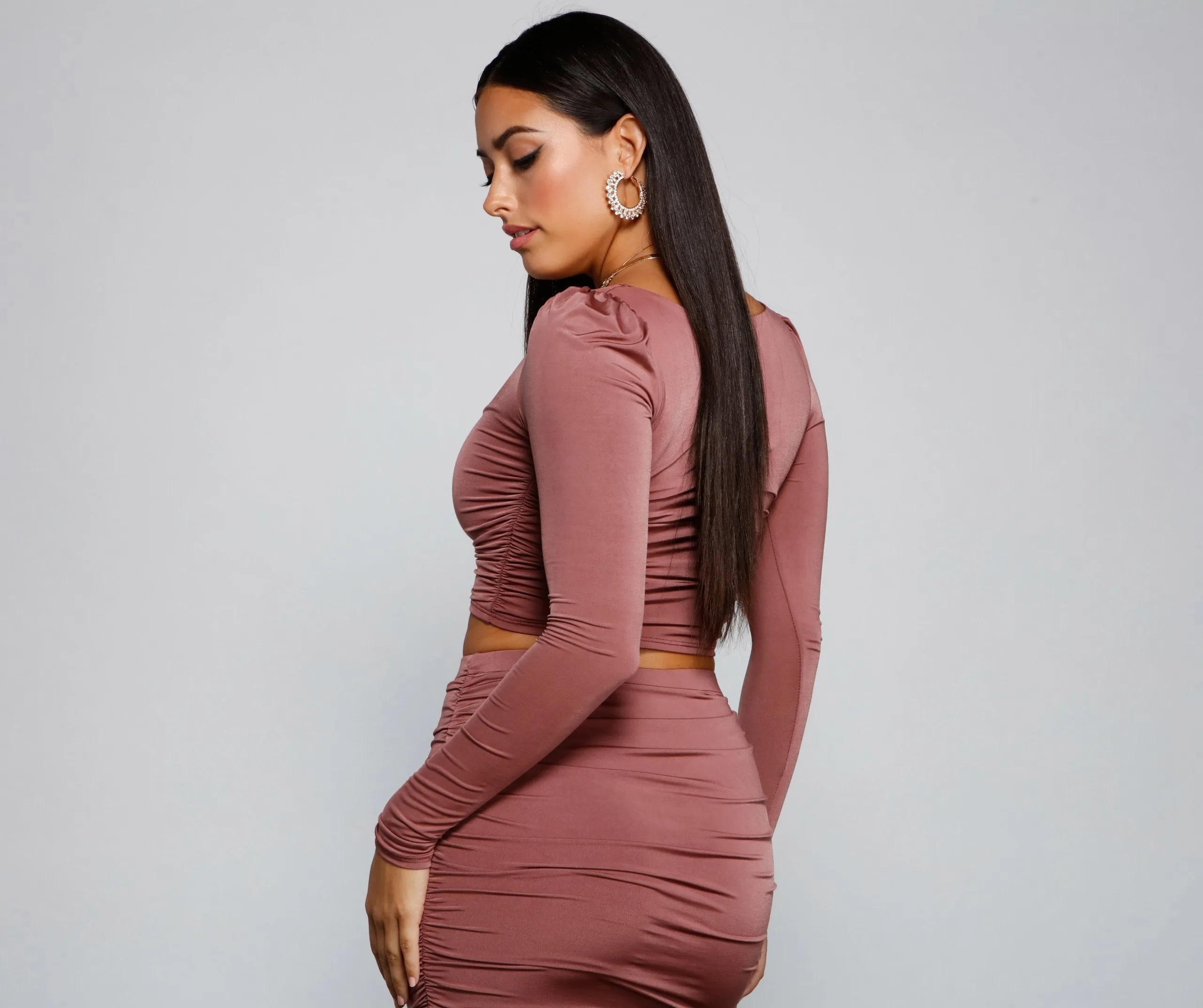 Sleek And Stunning Ruched Crop Top