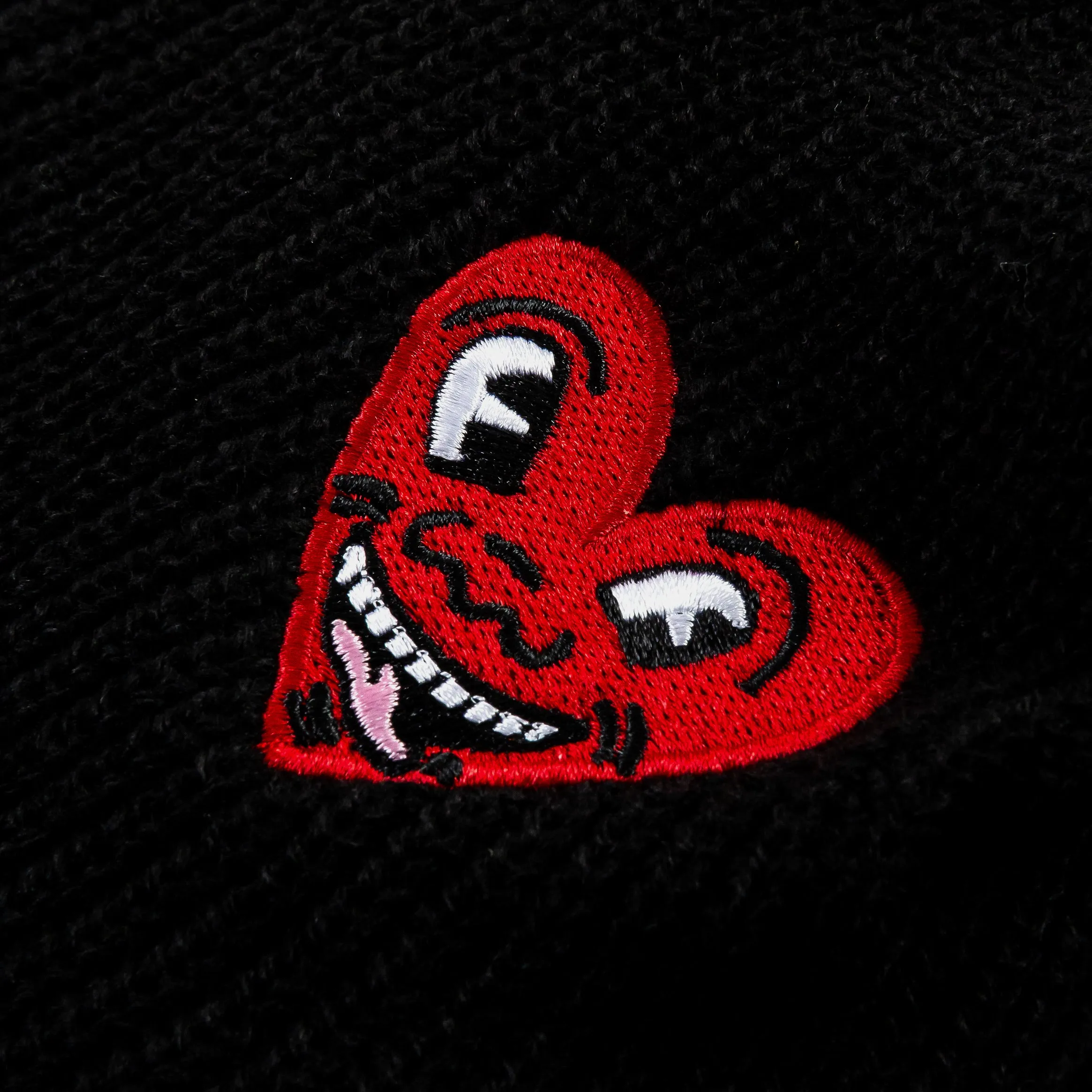 SP x Keith Haring Hidden Heart Mens Beanie (Black/Red)