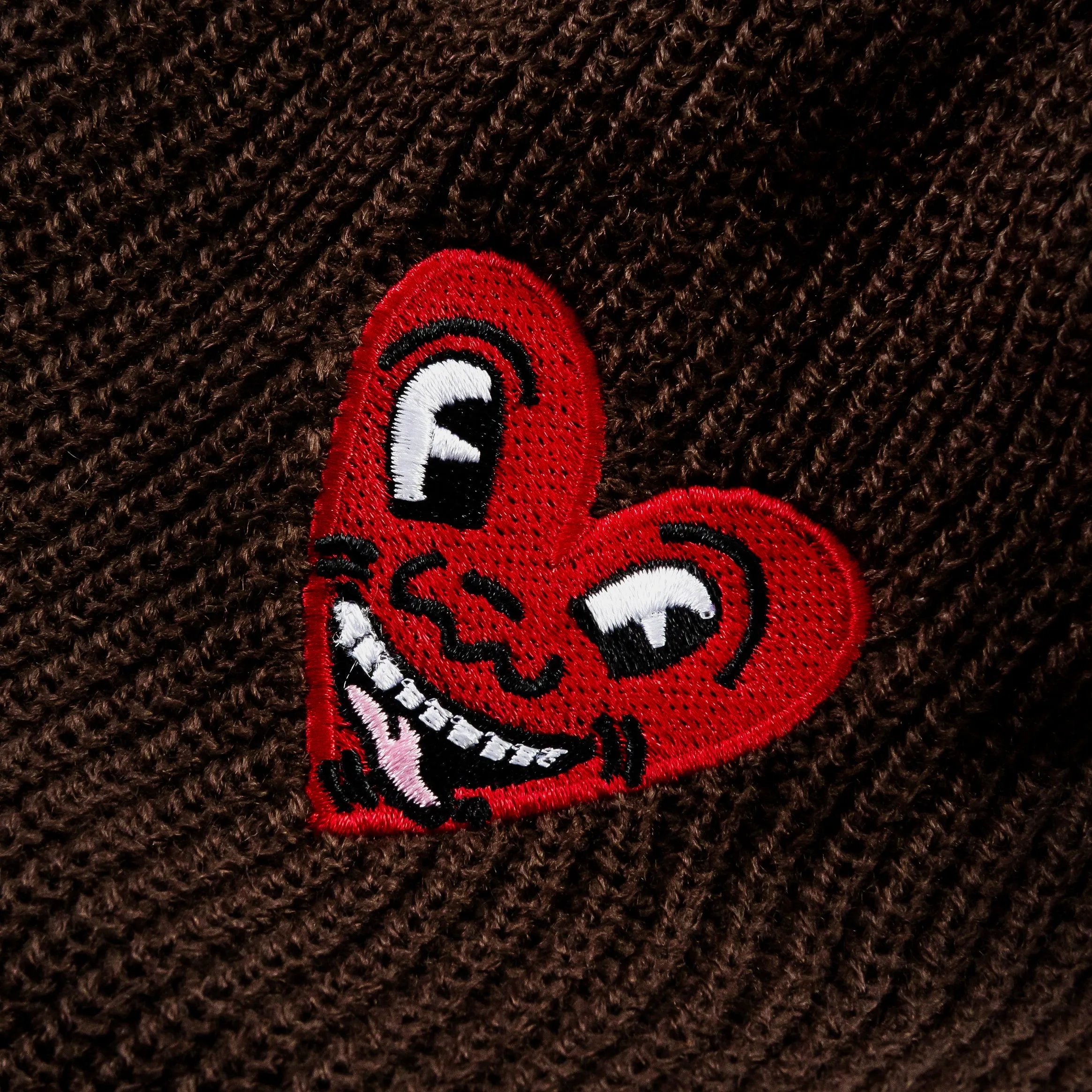 SP x Keith Haring Hidden Heart Mens Beanie (Brown/Red)
