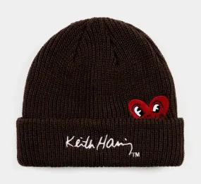 SP x Keith Haring Hidden Heart Mens Beanie (Brown/Red)