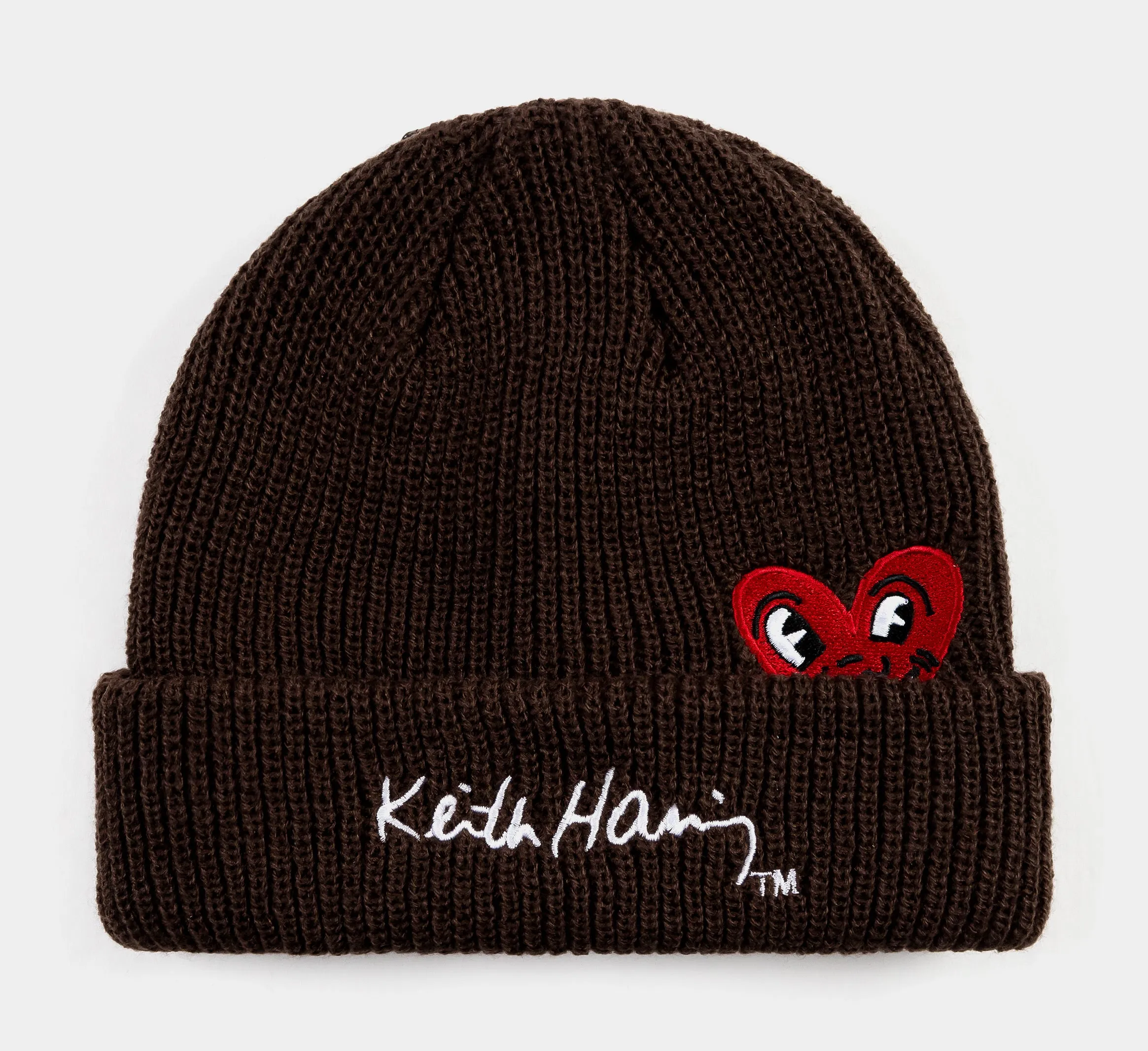 SP x Keith Haring Hidden Heart Mens Beanie (Brown/Red)