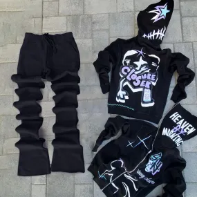 Stylish and personalized full-zip hoodie set